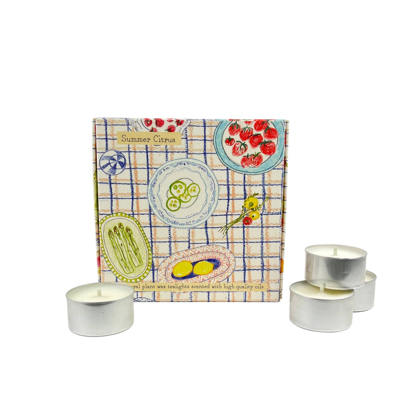 Boîte de 9 bougies chauffe-plat parfumées - Feuille de citron vert & Gingembre