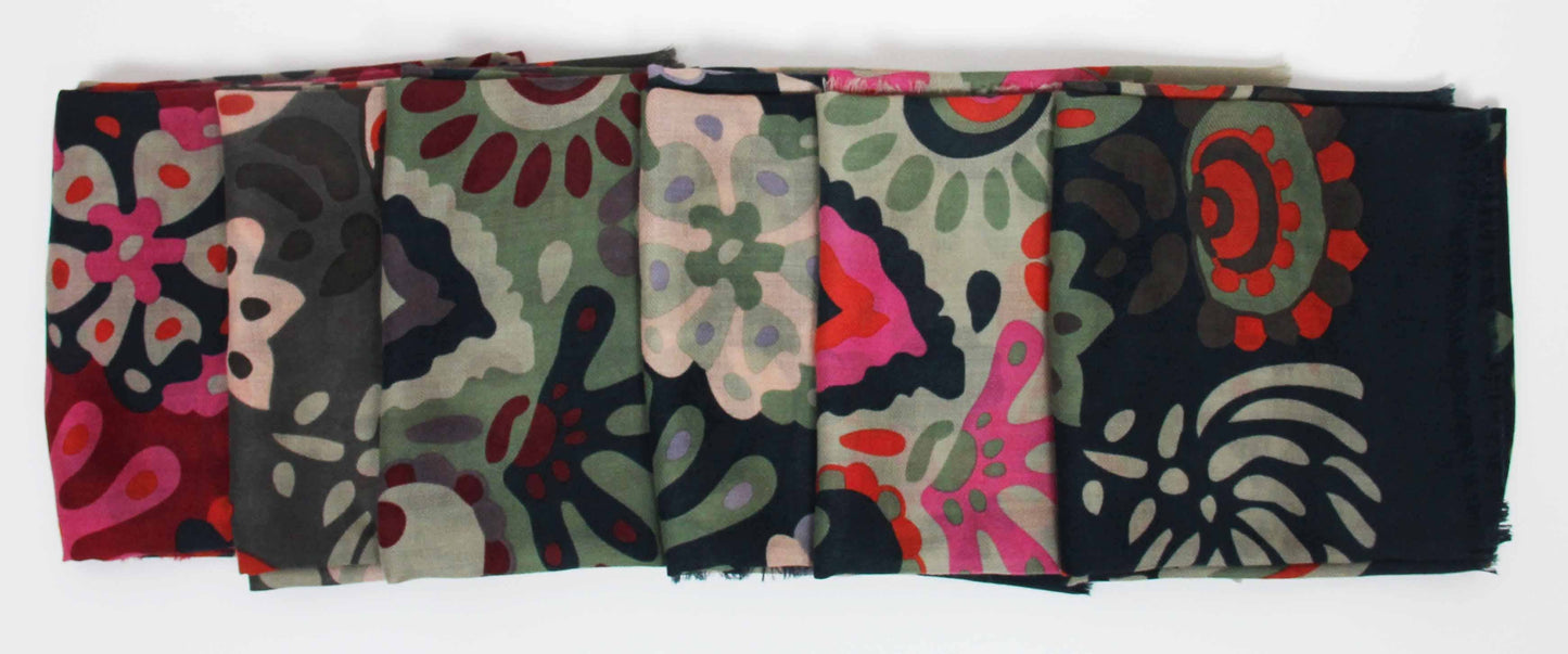 Carré Laine Girandole Rouge