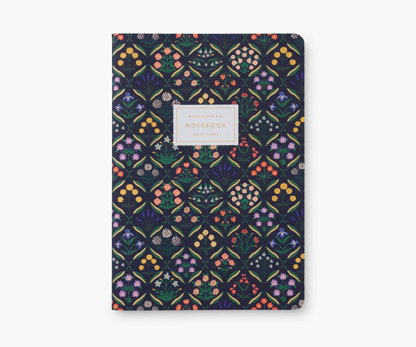 Carnet petites fleurs black