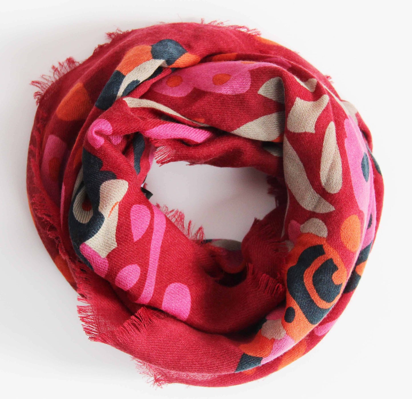 Carré Laine Girandole Rouge