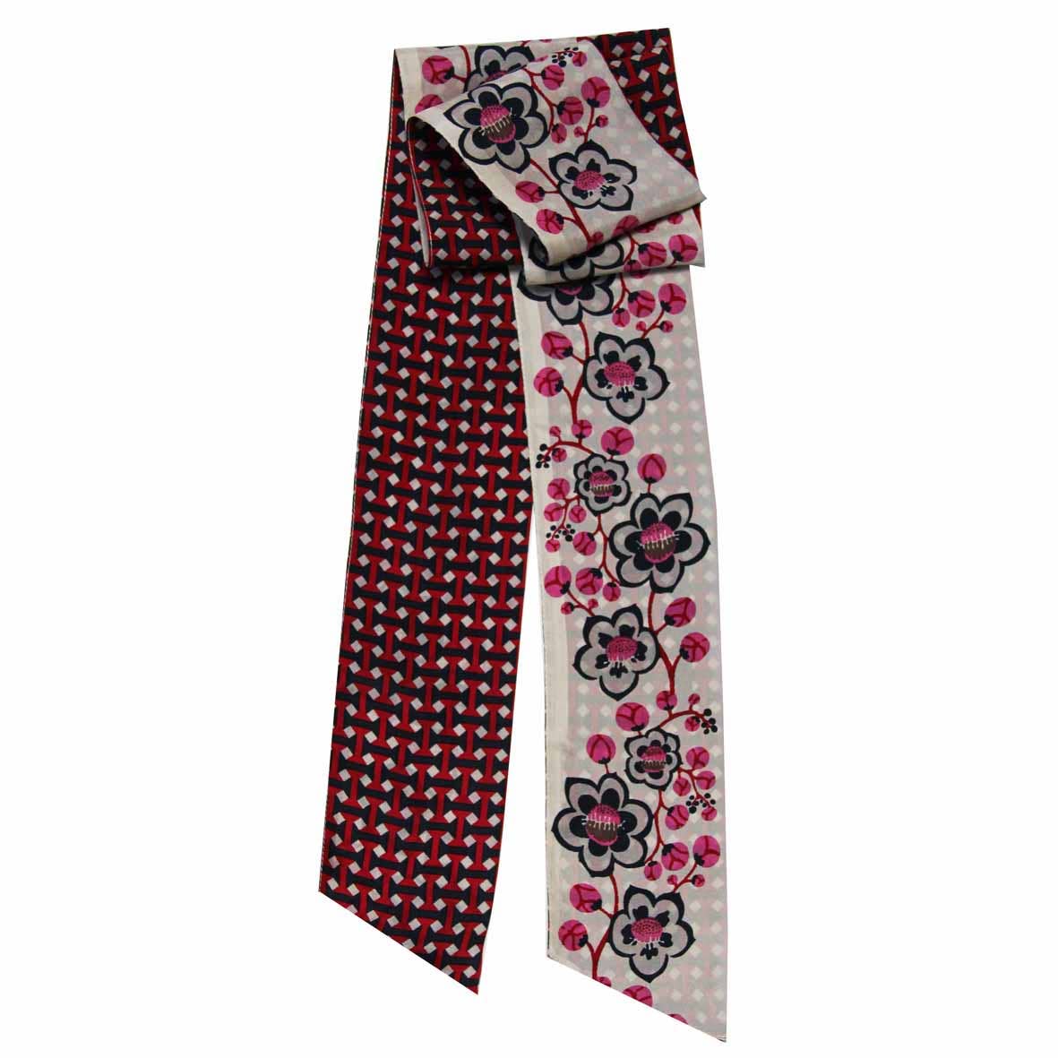 Bandeau- ceinture - soie imprimée - Cotton Club Fuchsia