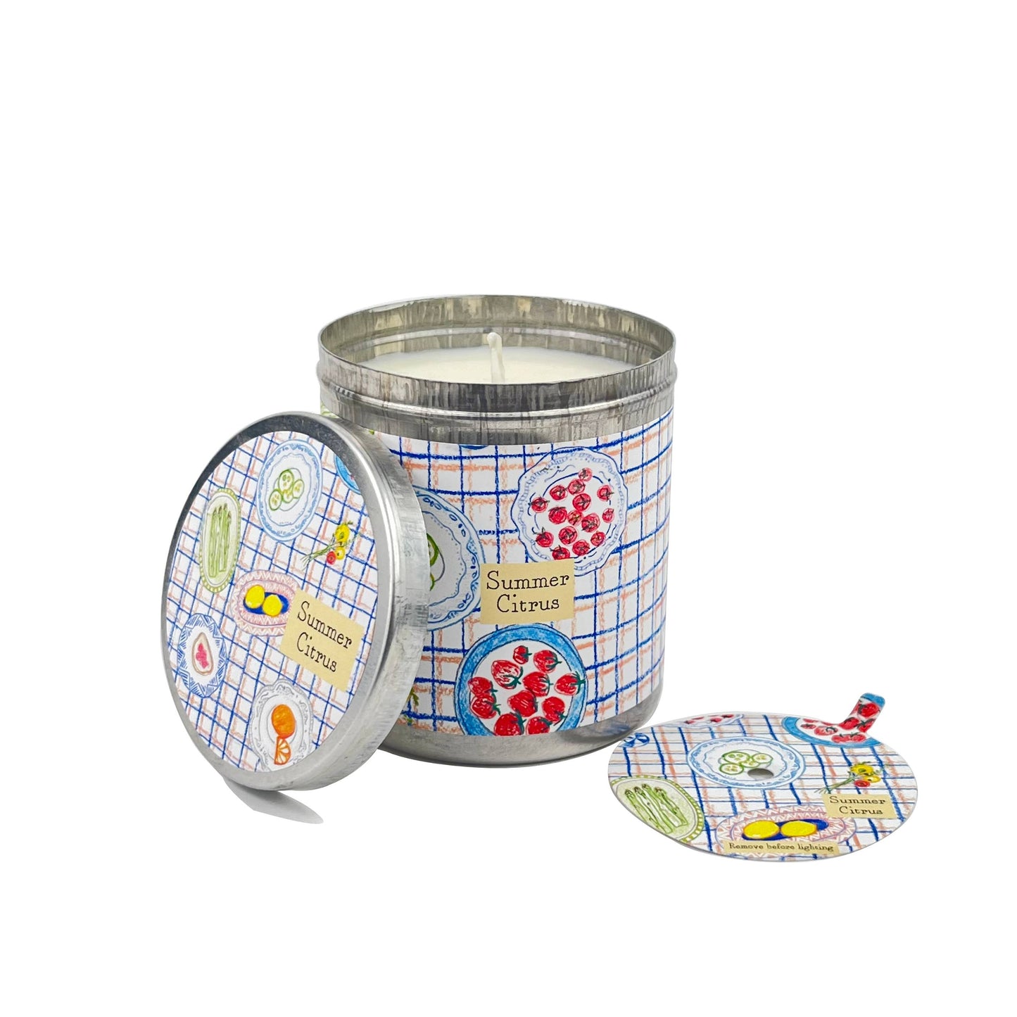 Bougie Parfumée - Boite Etain - Feuille de citron vert & Gingembre