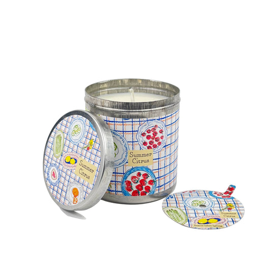 Bougie Parfumée - Boite Etain - Feuille de citron vert & Gingembre