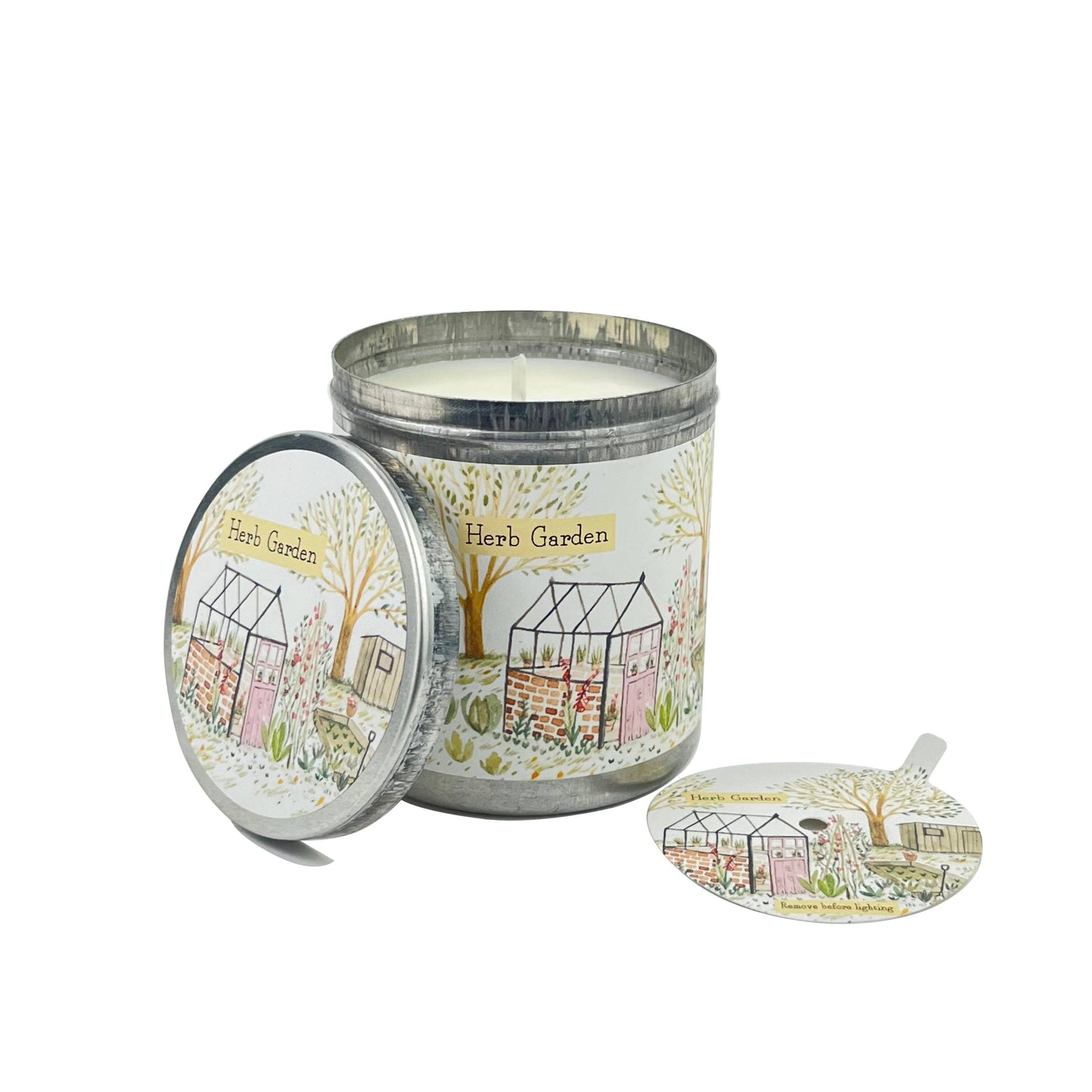 Bougie Parfumée - Boite Etain - Jardin d'herbes (Romarin, Sauge & Thym)