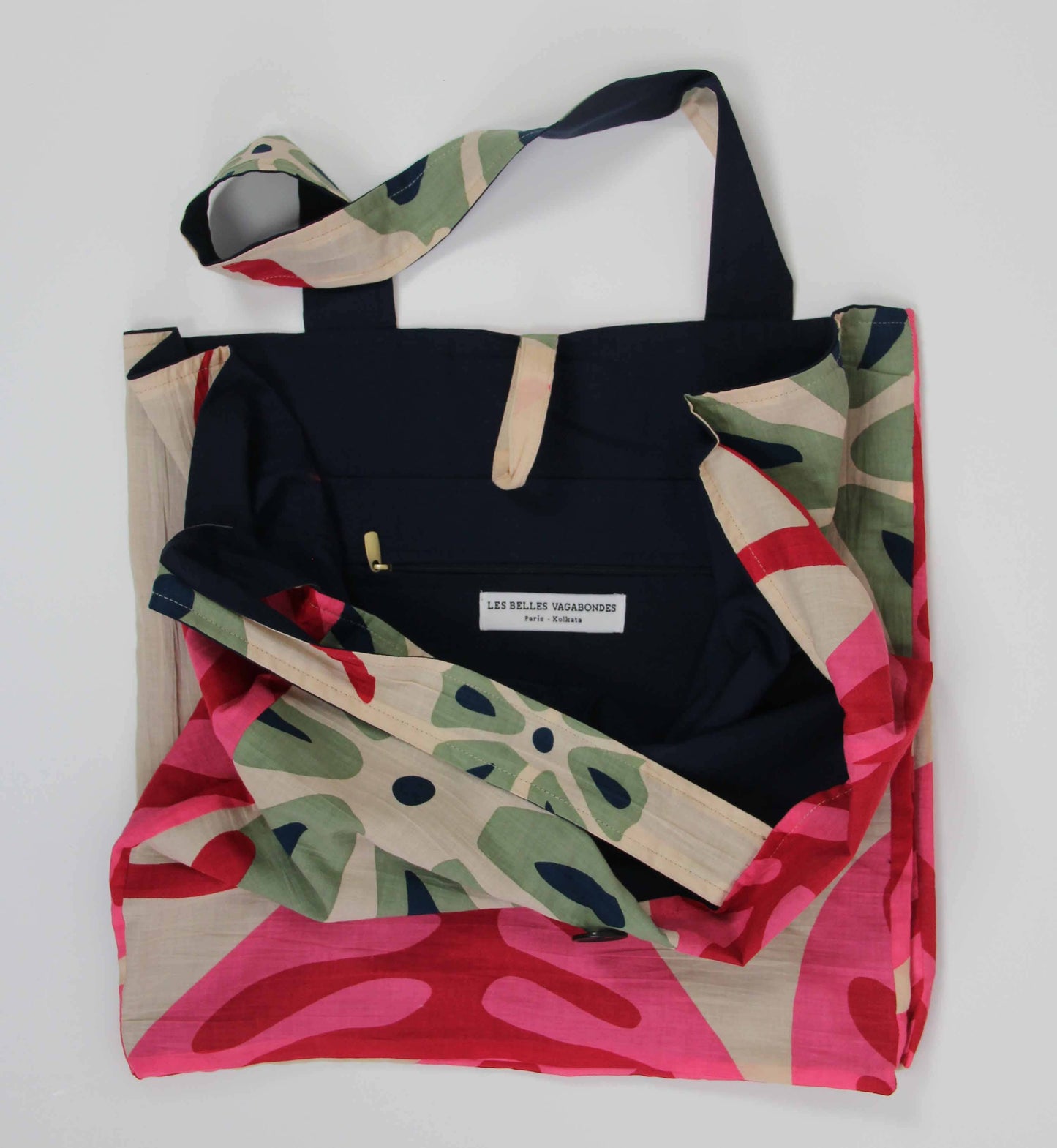 Cabas en coton upcycling Equateur Rose Pink