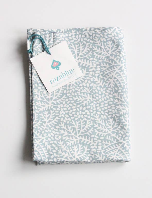 Torchon - minéral floral  - fait main - 100 % coton