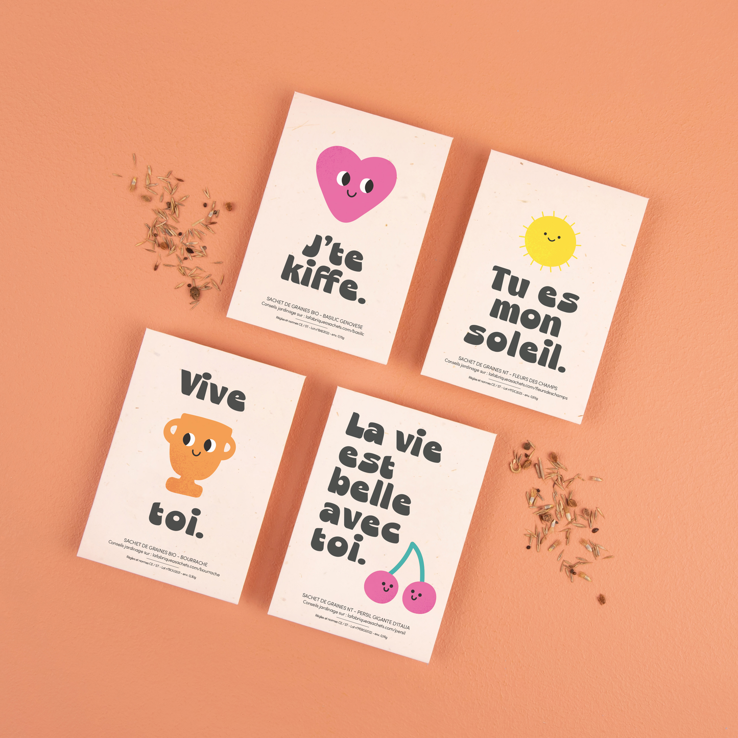 La vie est belle avec toi - Sachets de graines de Persil