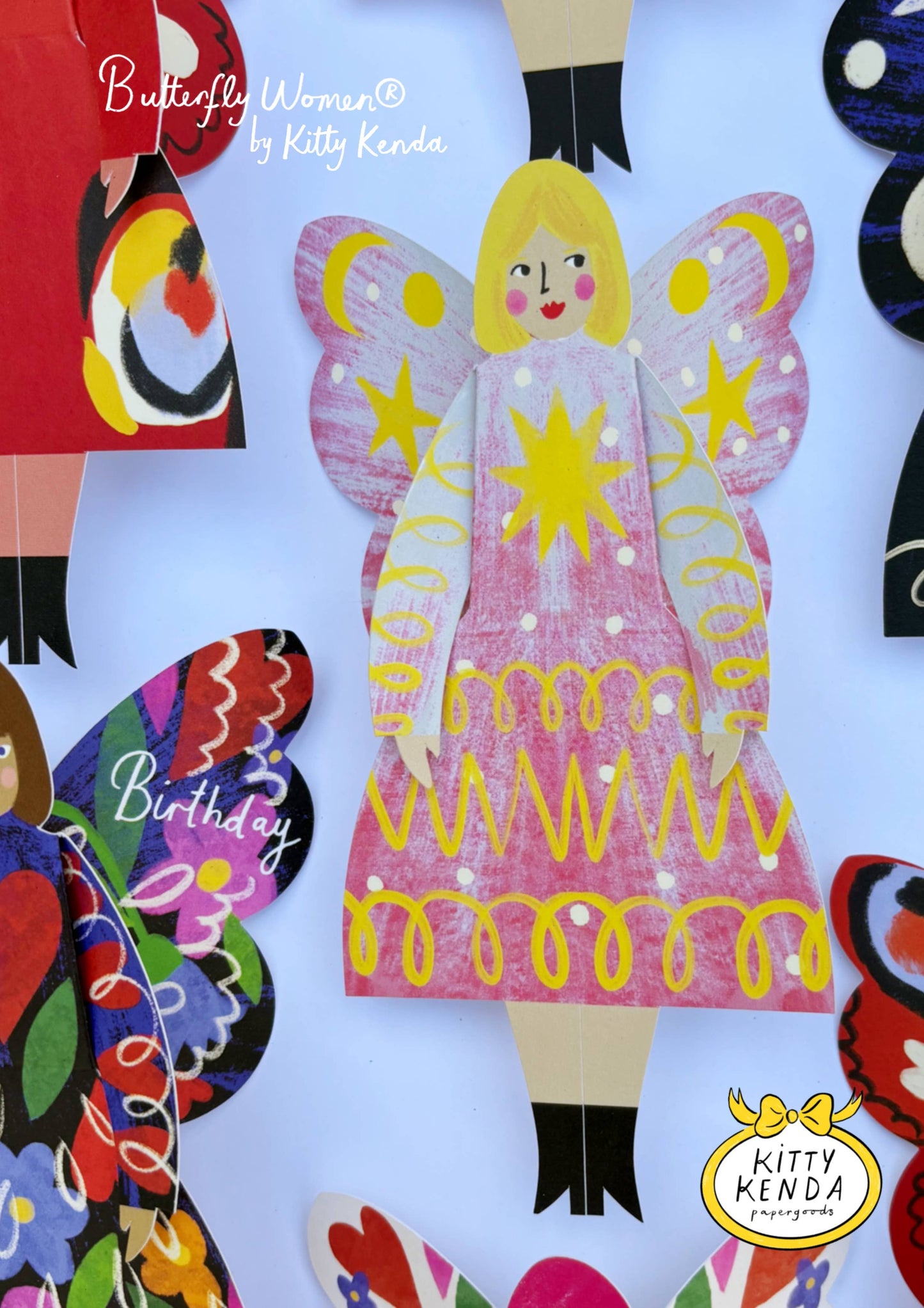 Carte de vœux Ange Papillon  - Poussière d'étoiles