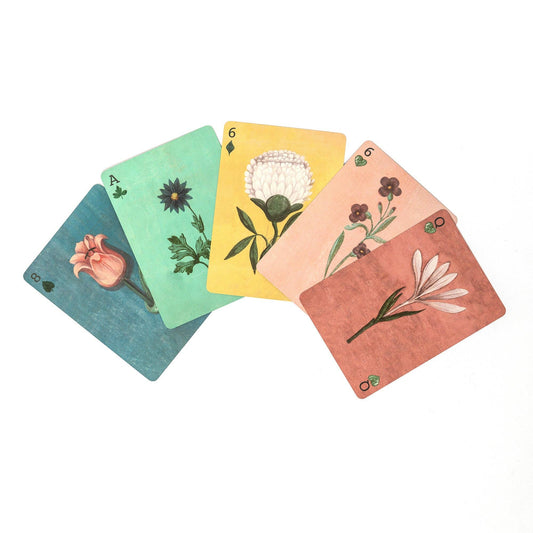 Set de deux jeux de cartes à jouer "Festival des fleurs"