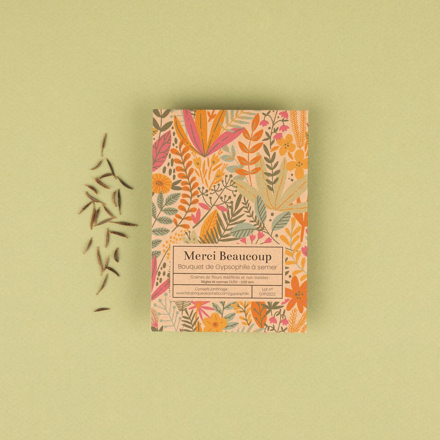 Merci beaucoup - Sachet de graines de gypsophile