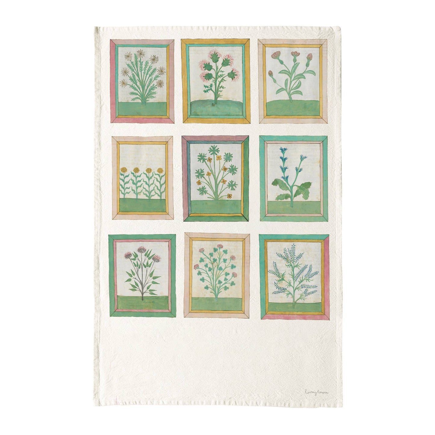 Torchon en coton - Book of Herbs