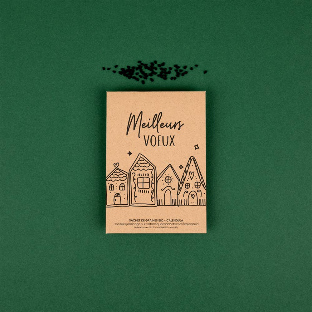 Meilleurs voeux - Sachet de graines de Calendula