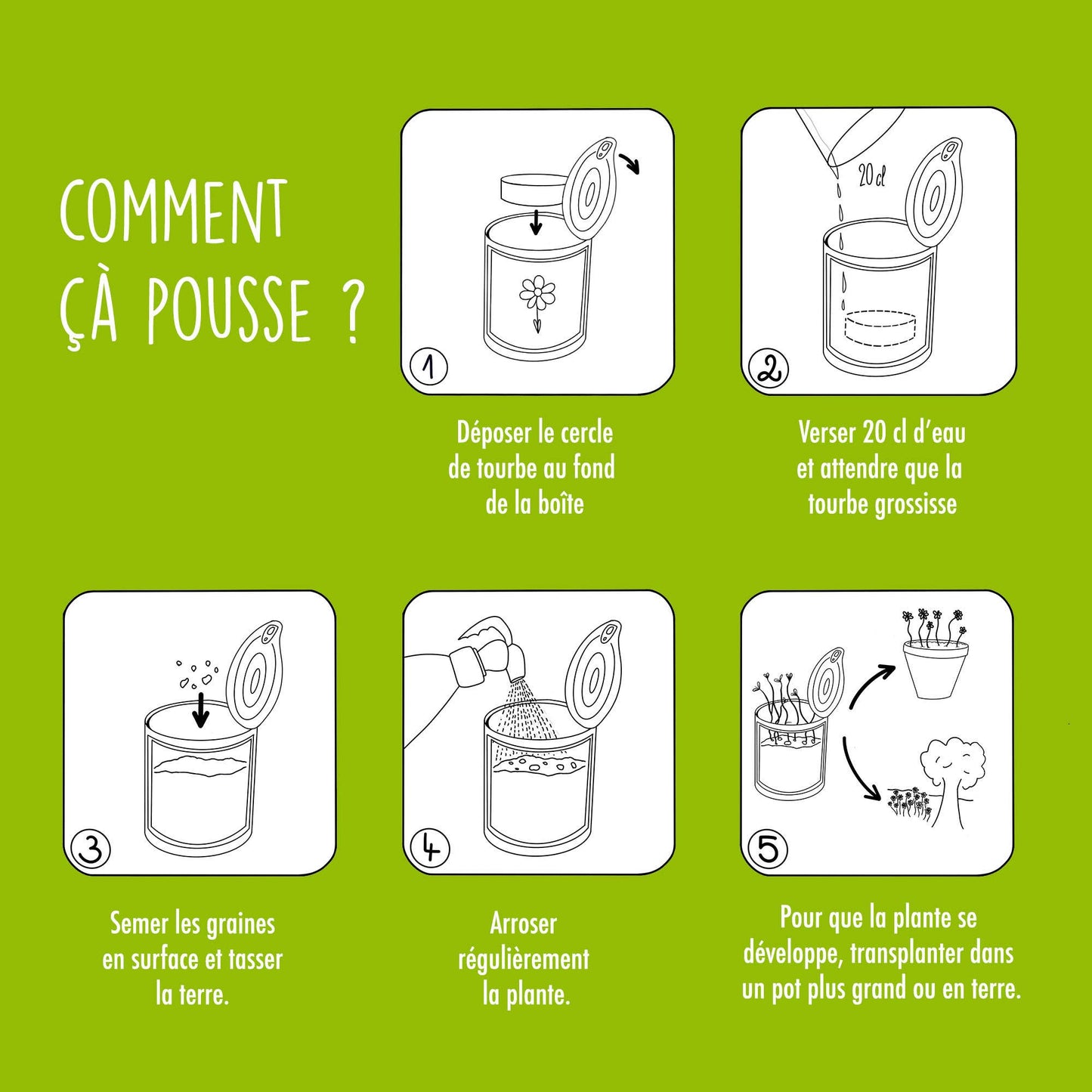 Kit à semer "Graines d'amour" fabriqué en France