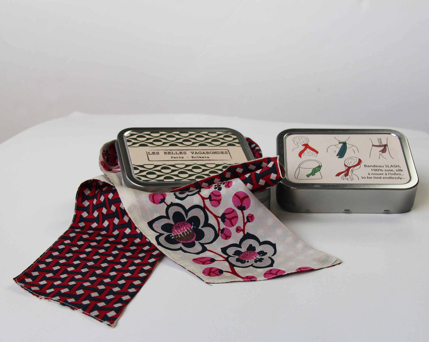 Bandeau- ceinture - soie imprimée - Cotton Club Fuchsia