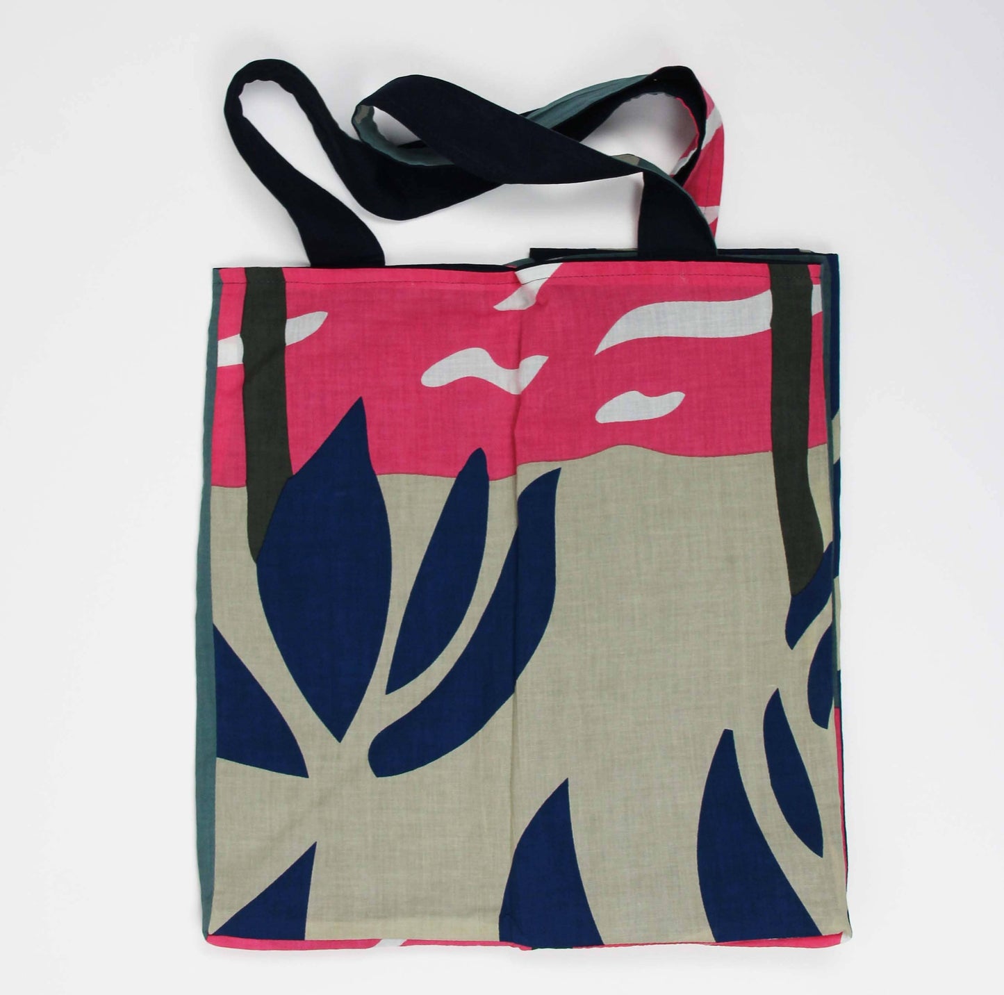 Sac Cabas en coton upcycling Cap Breton Bleu