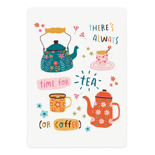 Carte « C'est l'heure du thé ou du café »