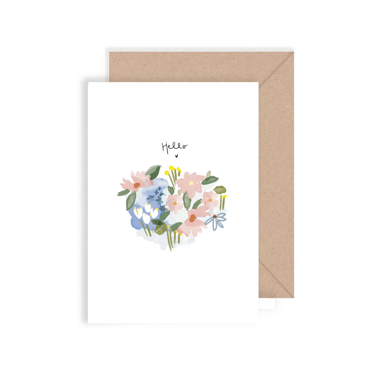 Carte double "Hello" - Petit Jardin de Fleurs