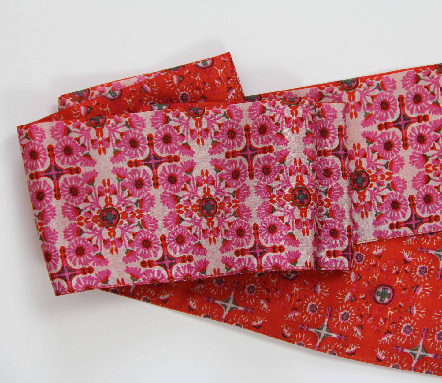 Bandeau - Ceinture - Soie imprimée - Casablanca Fuchsia