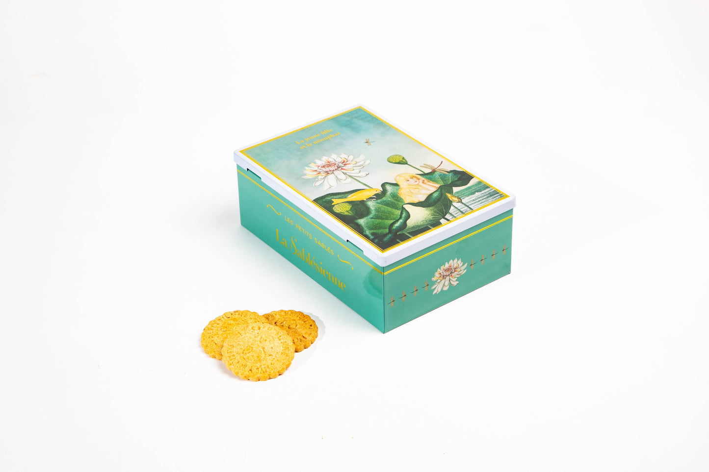 Biscuits sablés -boîte métal "La jeune fille et le nénuphar"