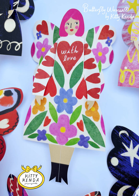 Carte de vœux Ange Papillon - Folka