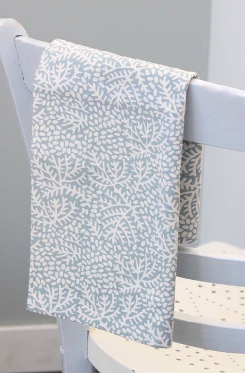 Torchon - minéral floral  - fait main - 100 % coton