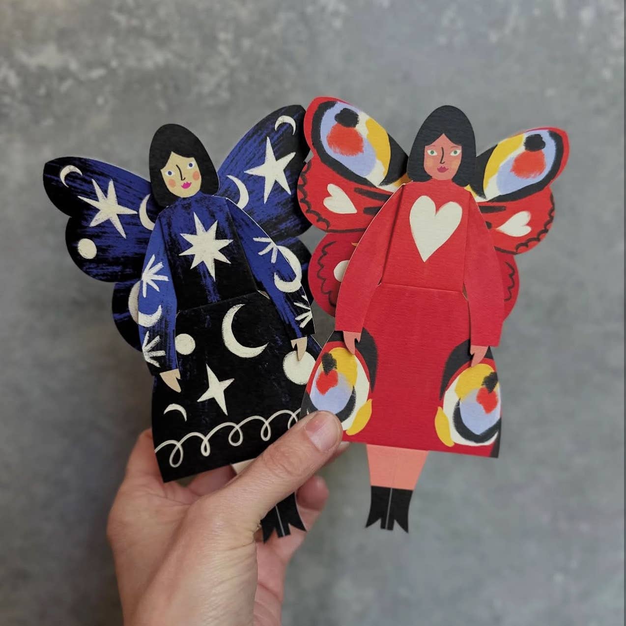 Carte de vœux Ange Papillon - Cosmique -