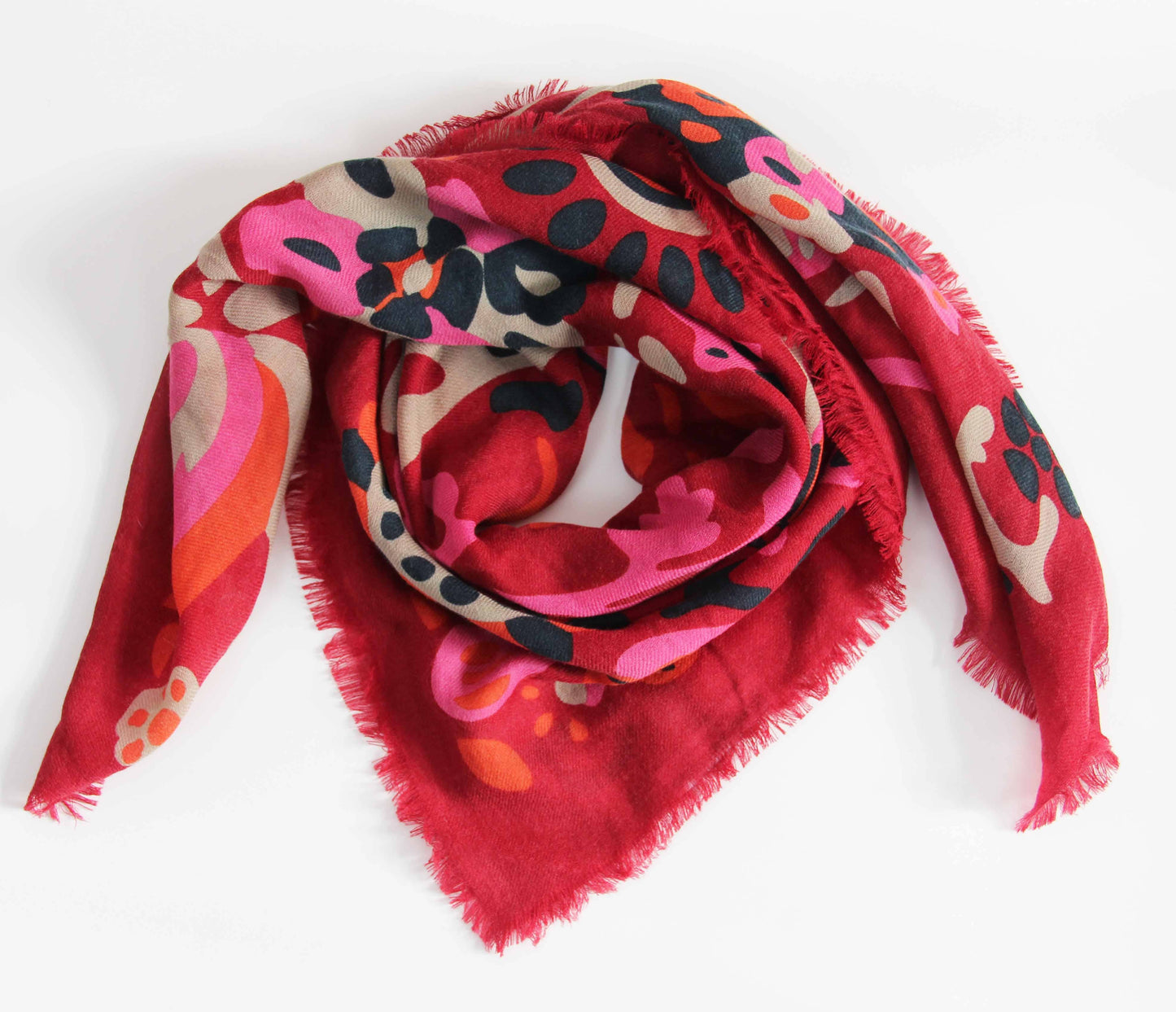 Carré Laine Girandole Rouge