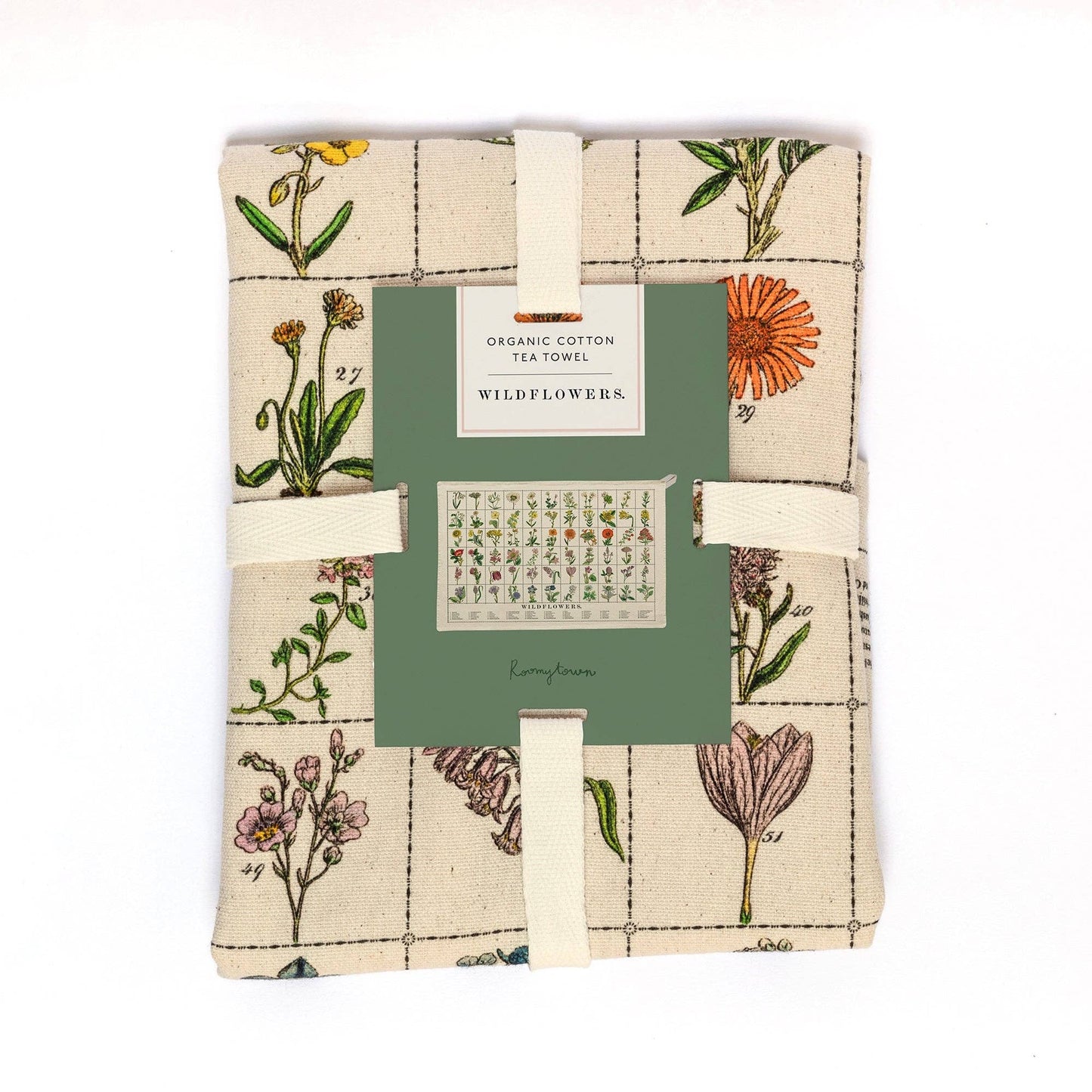 Torchon en coton biologique - Fleurs sauvages