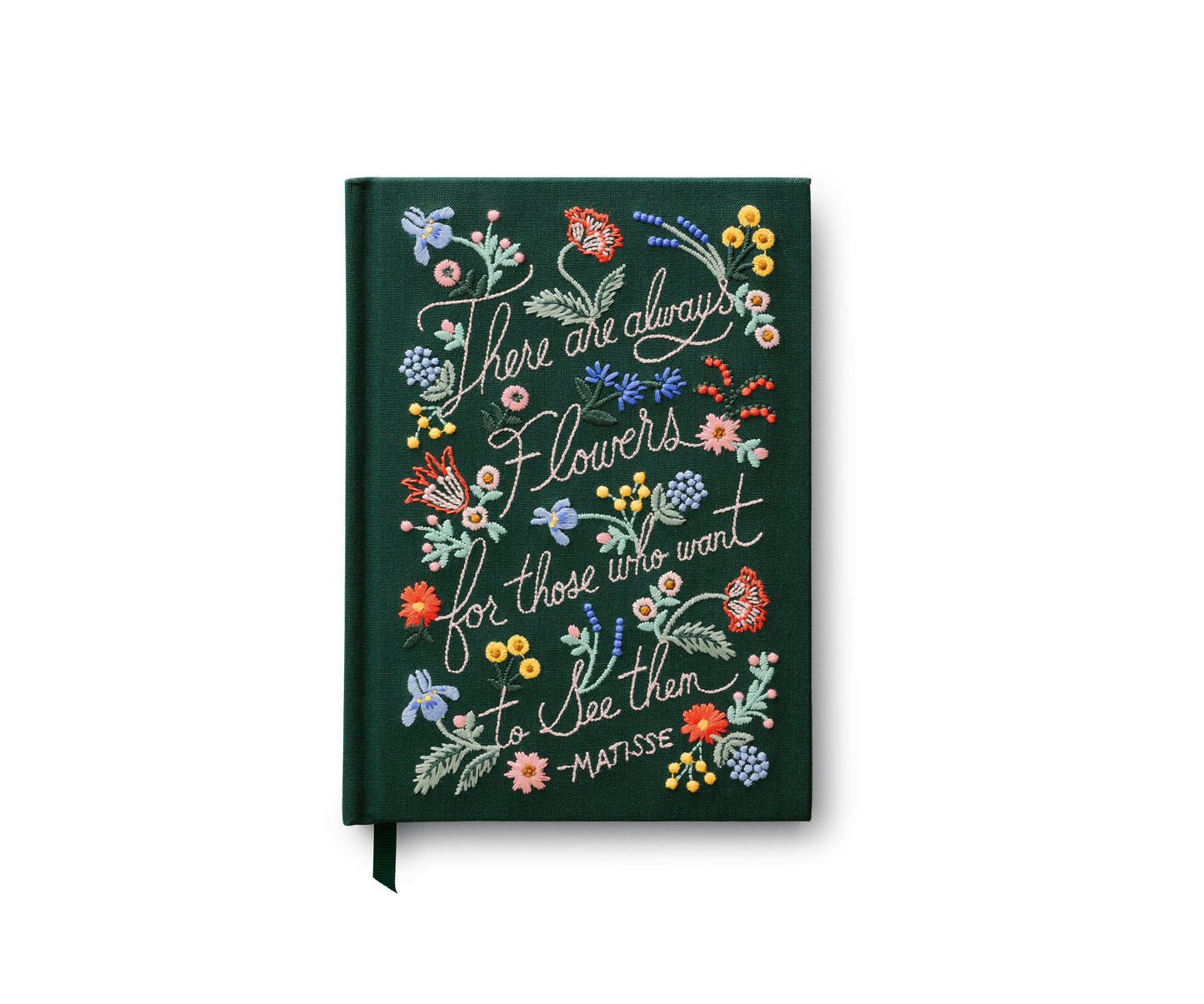 Carnet brodé "There Are Always Flowers.."