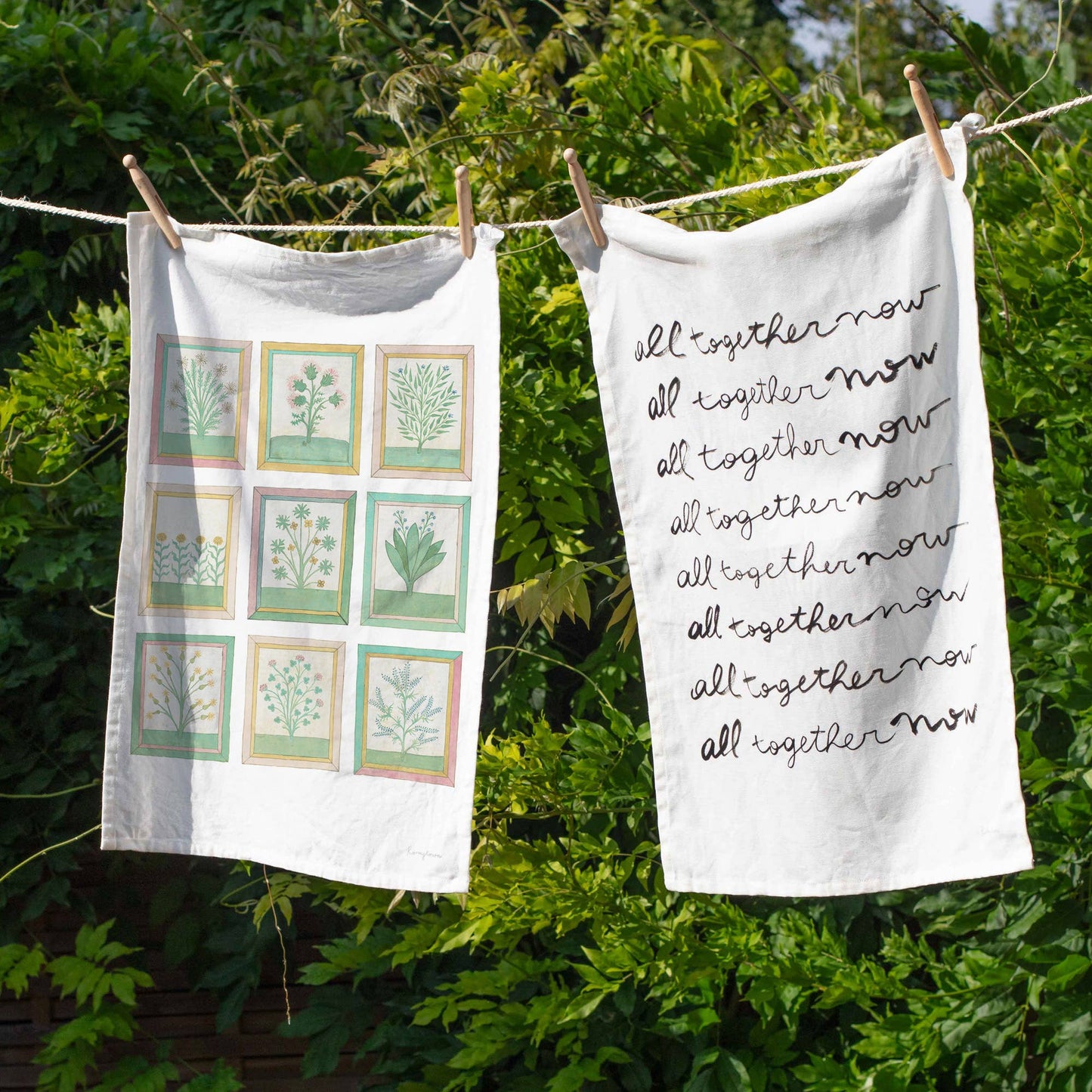 Torchon en coton - Book of Herbs